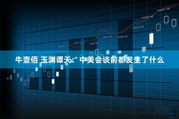 牛壹佰 玉渊谭天：中美会谈前都发生了什么