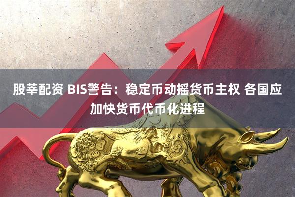 股莘配资 BIS警告：稳定币动摇货币主权 各国应加快货币代币化进程